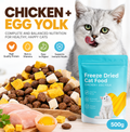 Freeze-Dried Cat Food – Chicken & Egg Yolk, 500g