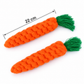 Braided Cotton Rope Carrot Toy – 22 cm
