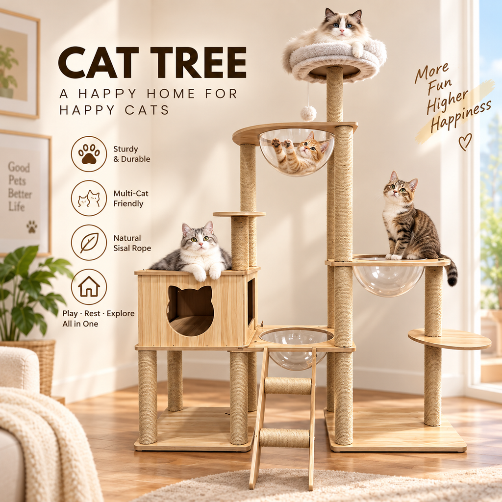 145cm Multi-Level Cat Tree