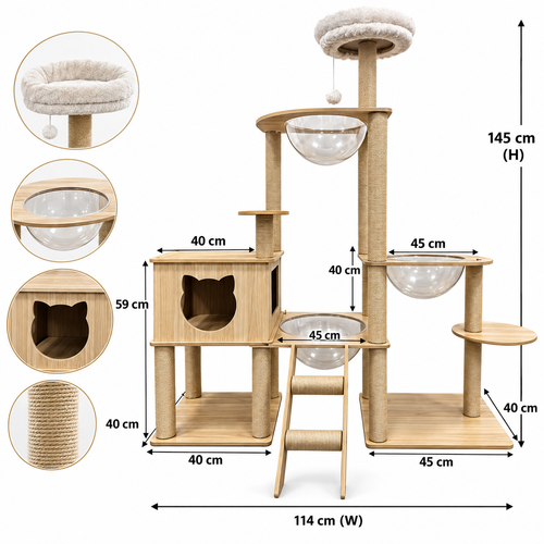145cm Multi-Level Cat Tree